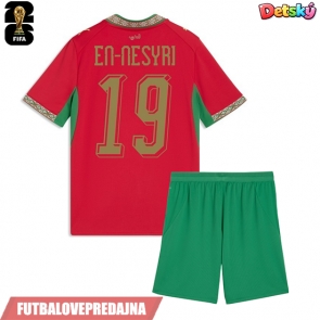 Lacne Dětský Futbalové dres Maroko Youssef En-Nesyri #19 MS 2026 Krátky Rukáv - Domáci (+ trenírky)